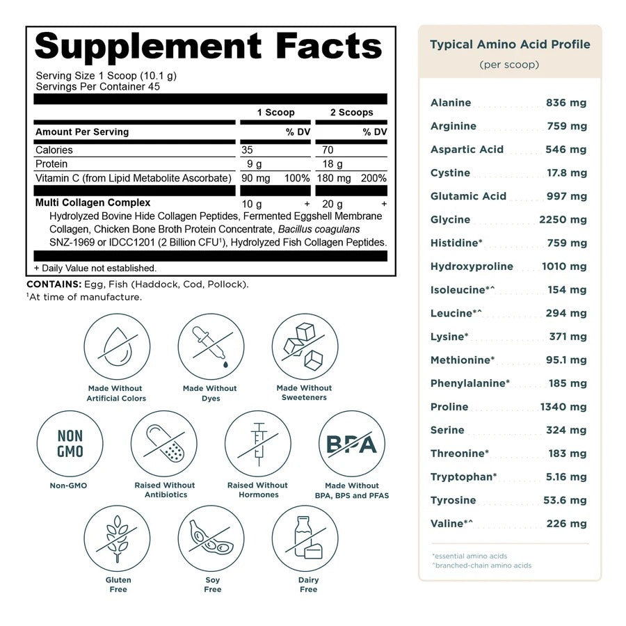 Ancient Nutrition Multi Collagen Protein, Hydrolyzed Peptides, Unflavored
