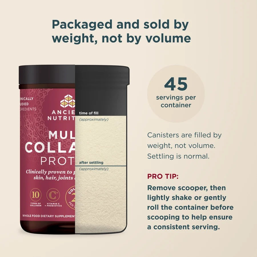 Ancient Nutrition Multi Collagen Protein, Hydrolyzed Peptides, Unflavored